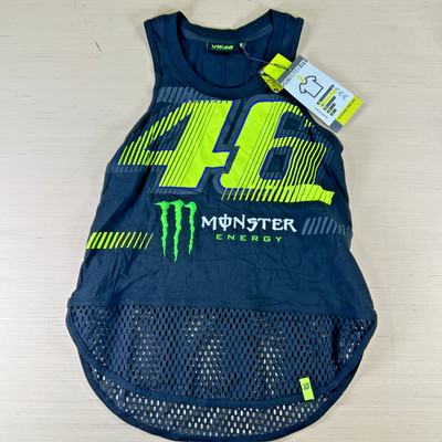 Official VR46 Women 46 Racing Monster XS Tank Top Black Valentino Rossi MotoGP