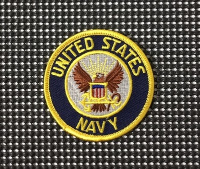 US Navy Eagle Shield Crest Logo Embroidered Iron-On Patch USN