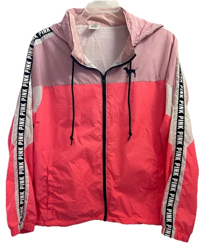 UNDERCOVER Giacca a vento VICTORIAS SECRET "ROSA" full zip con cappuccio zip pieghevole
