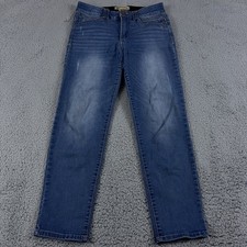 Democracy Ab Technology Jeans Womens 8 Blue Straight Denim Stretch Medium Wash