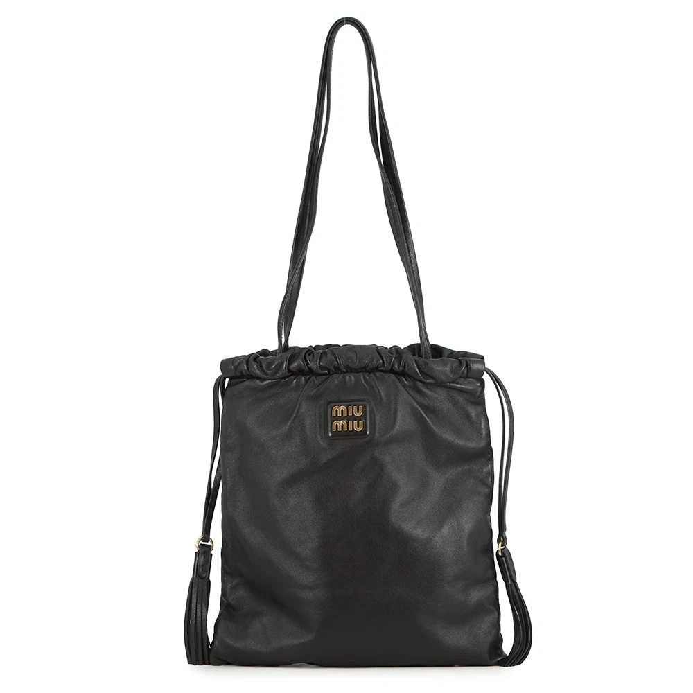Miu Miu — MIUMIU Joie Shoulder Bag Nappa Leather Black 5BG303