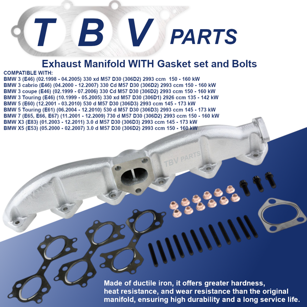 AuspuffkrüMmer BMW 2.5D 3.0D E38 E39 E46 E53 E60 E61 E65 X3 X5 11627788422-image