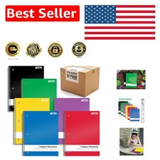 Spiral Notebooks 1-Subject, 70 Sheets, 8 x 10.5 - 24 Pack Assortment