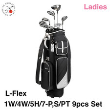 Callaway Ladies REVA Club Set Cart Bag DR/4W/5H/7-PW,SW/PT 9pcs Headcover Black