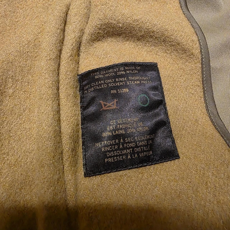 Adolfo Мужская бежевый Тренч размер большой сделано в Корее съемный шерстяной вкладыш... - Изображение 4 из 4