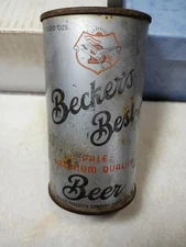 Becker's best O/I Opening instruction    flat top beer can  ,  EMPTY