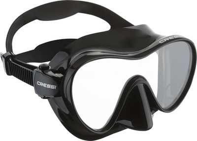 Cressi F1 Frameless Masks Snorkeling Mask, Black