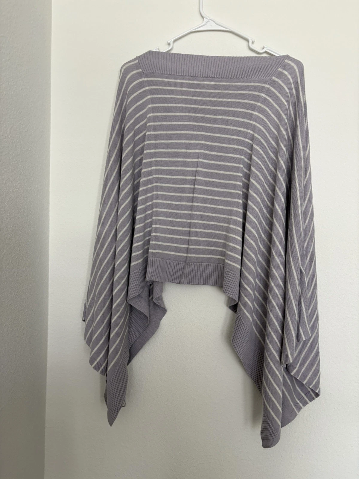 Lululemon Forward Flow Pullover Lavender White Striped Poncho Women One Size