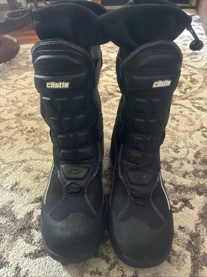 Botas de moto de nieve Castle X Barrier 2 para hombre negras/grises 12 EE. UU. Foto 3 de 4