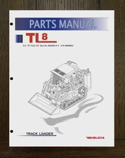 8 Track Loader Skid Steer Service Parts Manual Fits Takeuchi TL8 BU8Z
