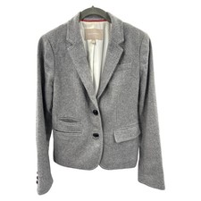 Banana Republic Blazer Jacket Gray Textured Tailored Workwear Women Size 2