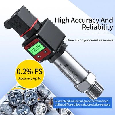 Pressure Transmitter LCD 0-100MPa M20×1.5 4-20mA 0-10V 0-5V RS485 DC24V Sensor
