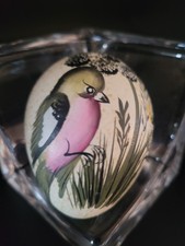 Altes handbemaltes Ei Vogel