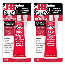 J-B Weld 31314 Red High Temperature RTV Silicone Gasket Maker and Sealant - 3 oz