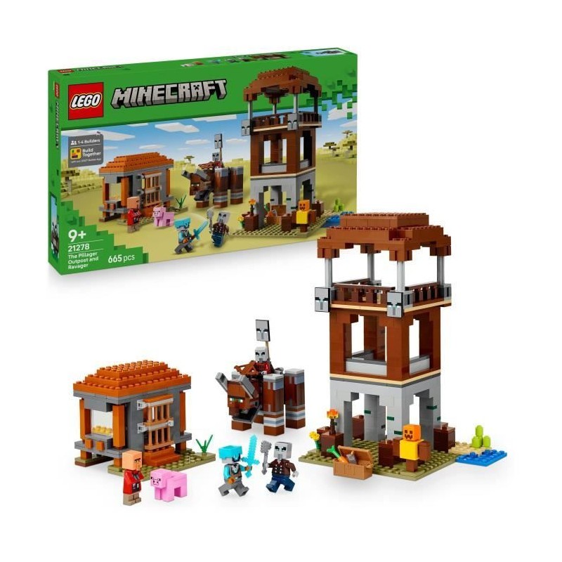 LEGO Minecraft 21278 L'Avant-Poste De Pillards, pour occuper intelligemment votre garçon sans écran
