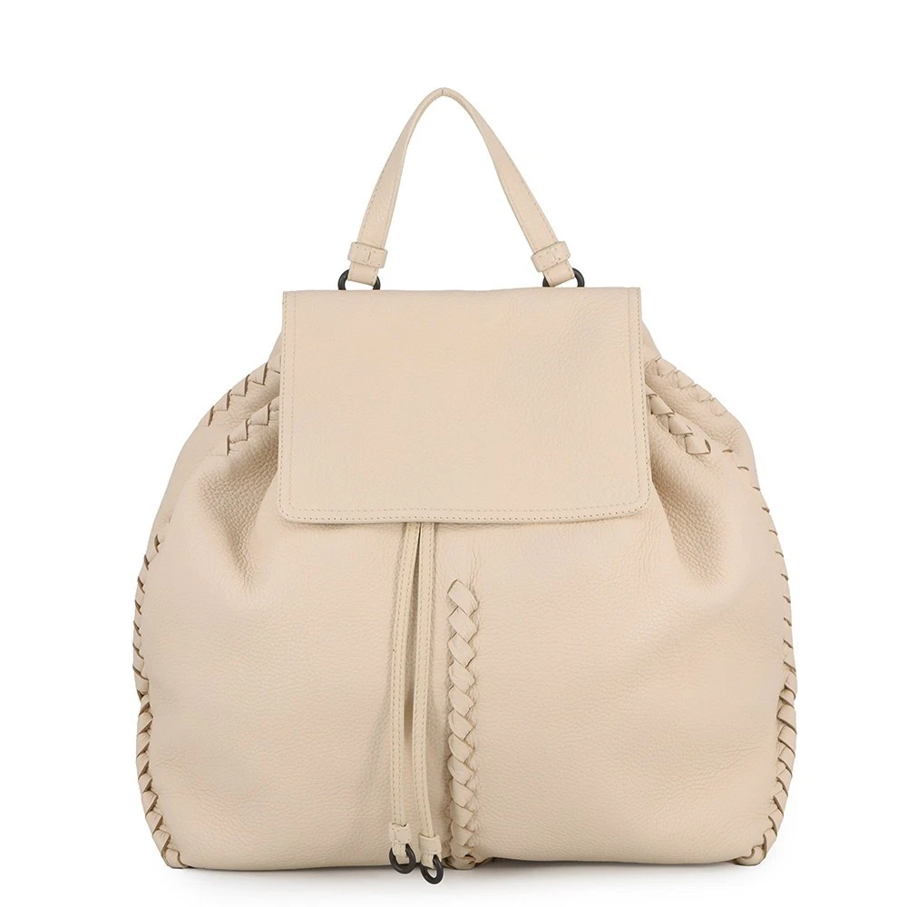 Bottega Veneta — Bottega Veneta Cervo Backpack Leather Ivory