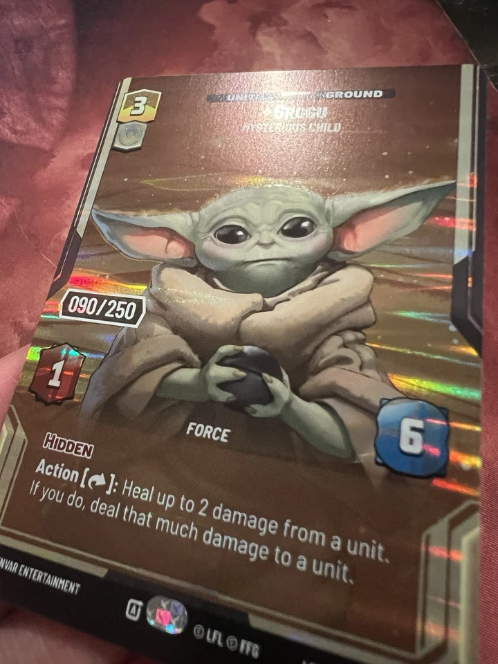 Grogu - Mysterious Child (Serialized) #90/250 Prestige LOF Star Wars Unlimited - Image 3 of 4