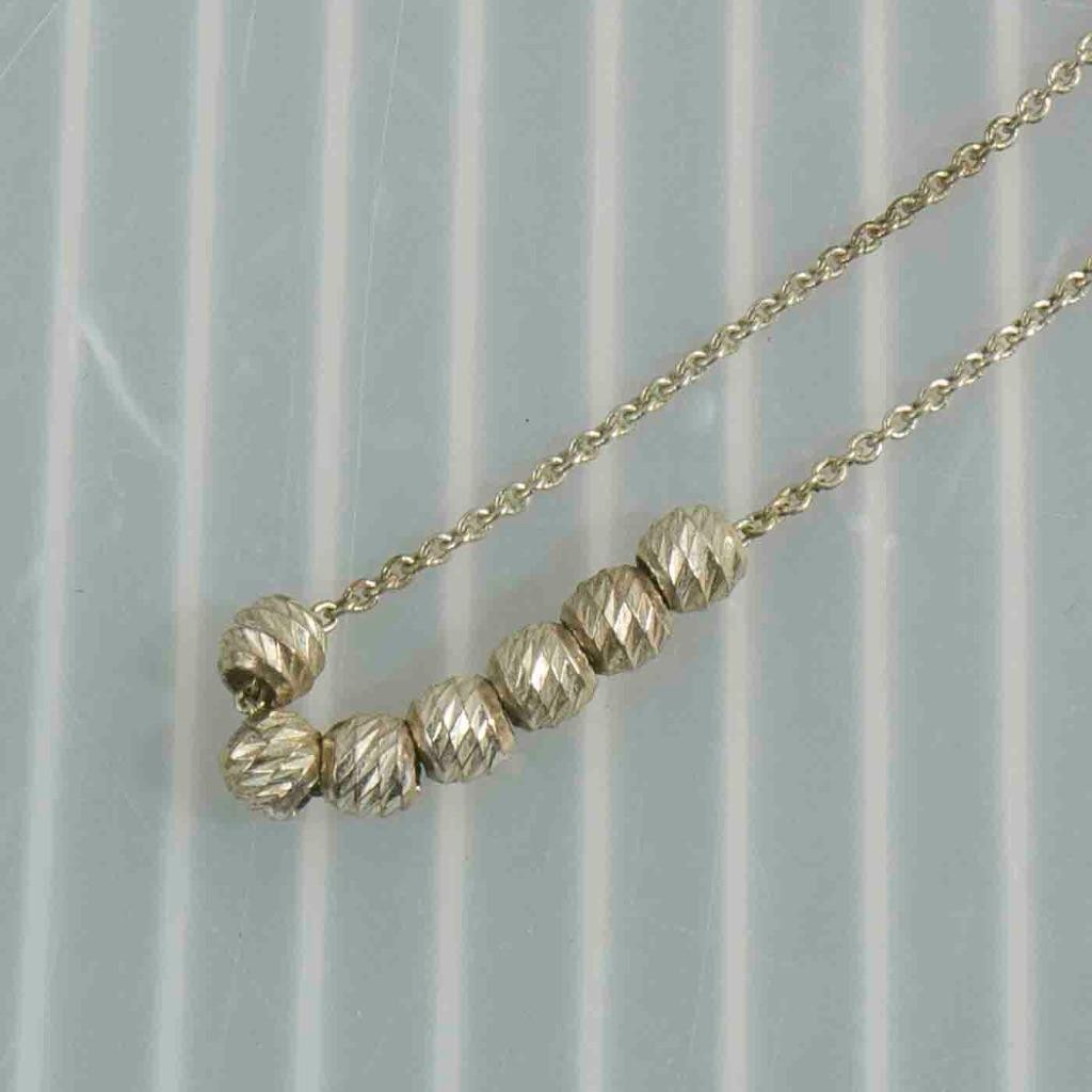 Collar De Perlas Pequeñas De Plata Esterlina .925 Joyería De Moda