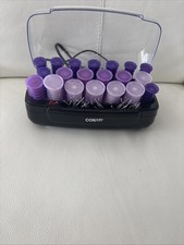 Conair Easy Start Curls Waves HS11RX 20 Multi-Size Purple Hot Rollers w/ Clips