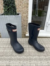 Kids HUNTER Original Blue Wellington Boots Wellies UK 11 kids  EU 29  US 12M/13F