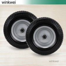 2 Pack 13X5.00-6 Flat Free Tire and Wheel 13X5-6 For Lawn and Garden Turf mowers