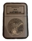 2000 $1 American Silver Eagle NGC MS69 Brown Label