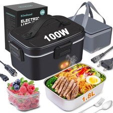 Gamelle Chauffante 100W Lunch Box Chauffante Boite Chauffante Repas 1.8l Acie...