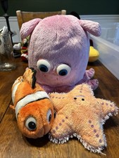 Disney Store Pixar Finding Nemo Plush Lot Of 3 Octopus Starfish Clownfish