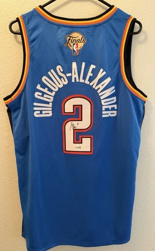 Shai Gilgeous Alexander Signed NBA Finals Jersey OKC Thunder MVP Auto JSA COA