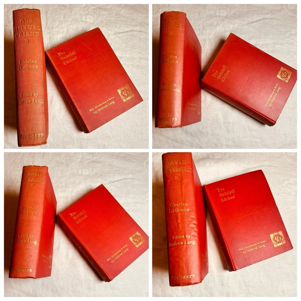 1800s Antiquarian Scribners-Charles Dickens Works/10 VOL Set/RARE/Cloth Bound - Image 4 of 4
