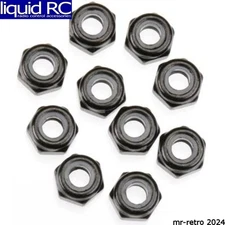 Axial Racing C1053 AXA1053 Nylon Locking Hex Nut M3 Black 10