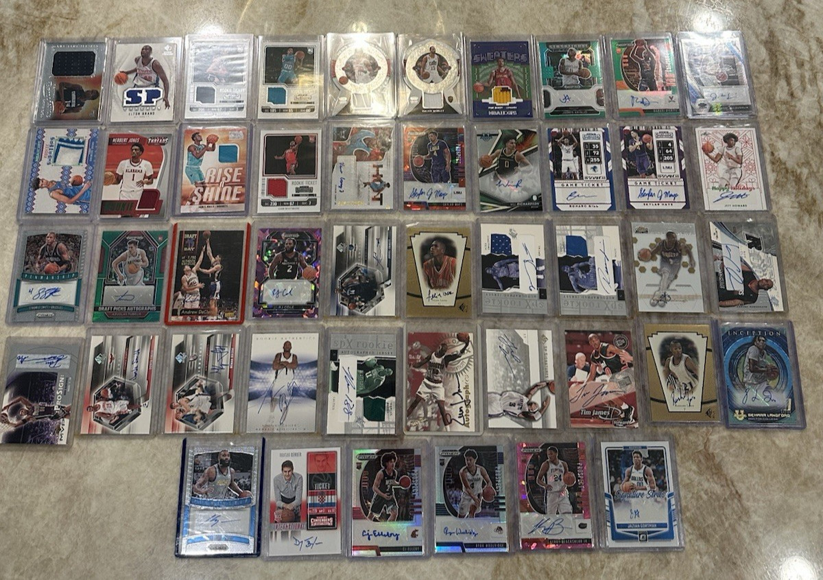 (47) NBA Basketball Jersey Patch Relic Auto Card Lot Numbered Vintage Rare SP RC