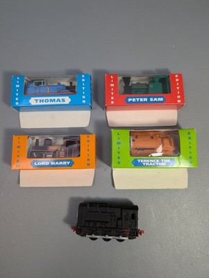 Lot Of Five Vintage Thomas The Train Limited Edition Toy Train Cars In Box