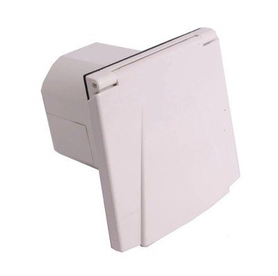 Mains 230V 16A Flush Hook Up Socket Caravan Motorhome Camper Van RV White