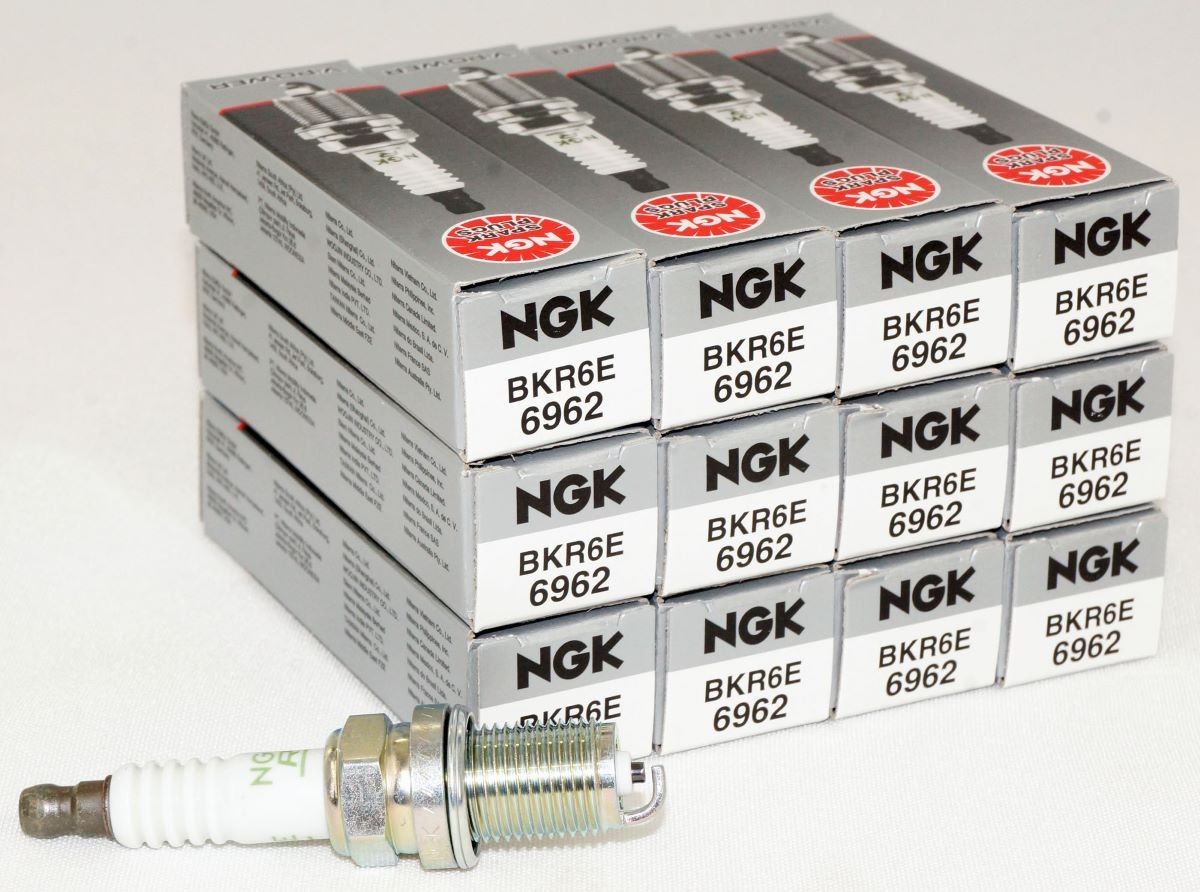12 Pack Genuine NGK 6962 V-Power Spark Plugs BKR6E for BMW Porsche Rolls-Royce