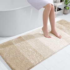 OLANLY Large Bathroom Rugs Mat 50x30, Extra Soft 50" X 30", Light Beige