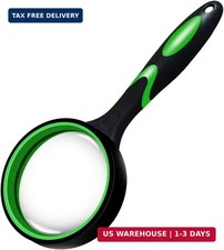 Magnifying Glass, 10X Handheld Reading Magnifier, Non-Scratch Quality Glass Lens