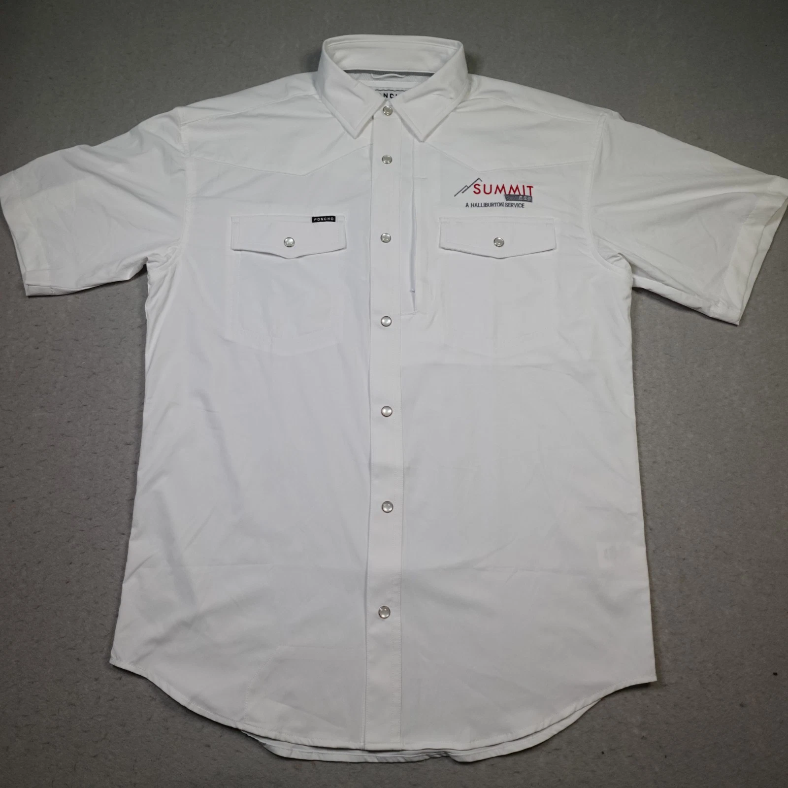 Poncho Shirt Mens Small White Performance Pearl Snap Regular Fit logo
Opens in a new window or tab