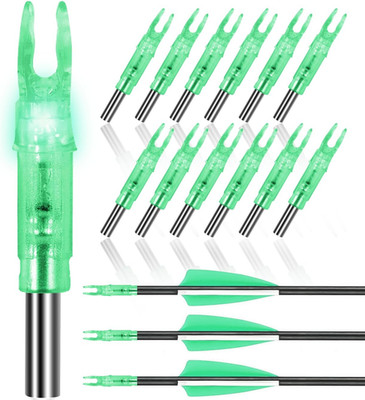 12 Pcs Lighted Arrow Nocks, Light up Nocks for Arrow .244/6.2Mm Lighted Knock fo