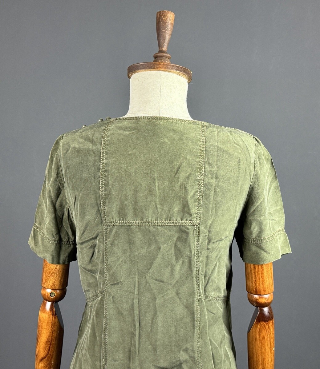 Vintage ISABEL MARANT Khaki Green Multi Button 100% Silk Designer Dress Size 1 | eBay Vintage ISABEL MARANT Khaki Green Multi Button 100% Silk Designer Dress Size 1 | eBay