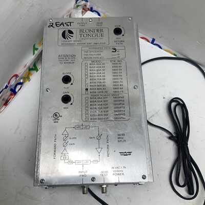 Blonder Tongue BIDA 86A-43 Two-Way Broadband Indoor Distribution Amplifier Teste