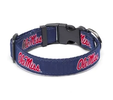Zep-Pro Ole Miss Rebels Dog Collar -NCAA Licensed- Made in U.S.A. - 3 Sizes Pet
