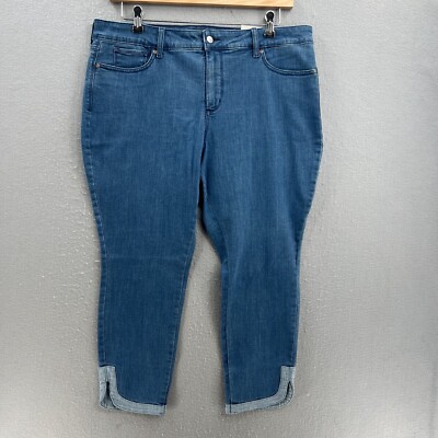 NYDJ Jeans Ami Skinny Ankle Womens Plus Size 18P Blue Stretch Denim Slimming NWT