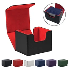 Premium Single Deck Box 100 Cards TCG Case Small Protector EDH Magnetic Flip
