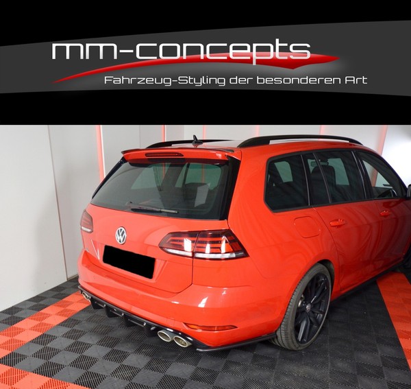 CUP Diffusor Schwarz FüR VW Golf 7 R Variant FL Heckansatz HeckschüRze Ansatz-image