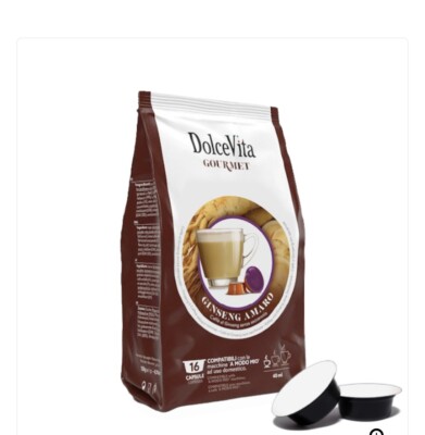 64 Kapseln Ginseng Bitter Modell 100% Lavazza A Modo Mio Lungo Lösemittelhaltige