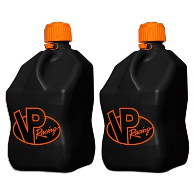 VP Racing Fuels-3852 Motorsport Container V-Twin Sq. - Black/Orange, 2 Pack