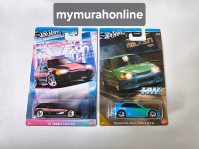 Hot Wheels Lot Of 2 -  '92 Honda Civic EG and '99 Honda Civic Type R [EK9]