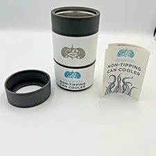 Toadfish Insulated Stainless Steel Non-Tipping Can Cooler white, fits beer soda 