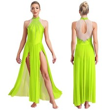 Women's Unitard Egyptian Rompers Ballet Dresses Contemporary Leotard Split Maxi